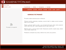 Tablet Screenshot of kamenictvi-prokes.cz